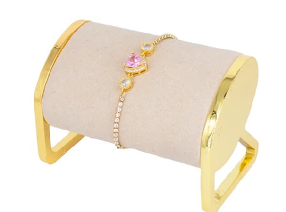 Pulsera Corazón Dorado Rodio
